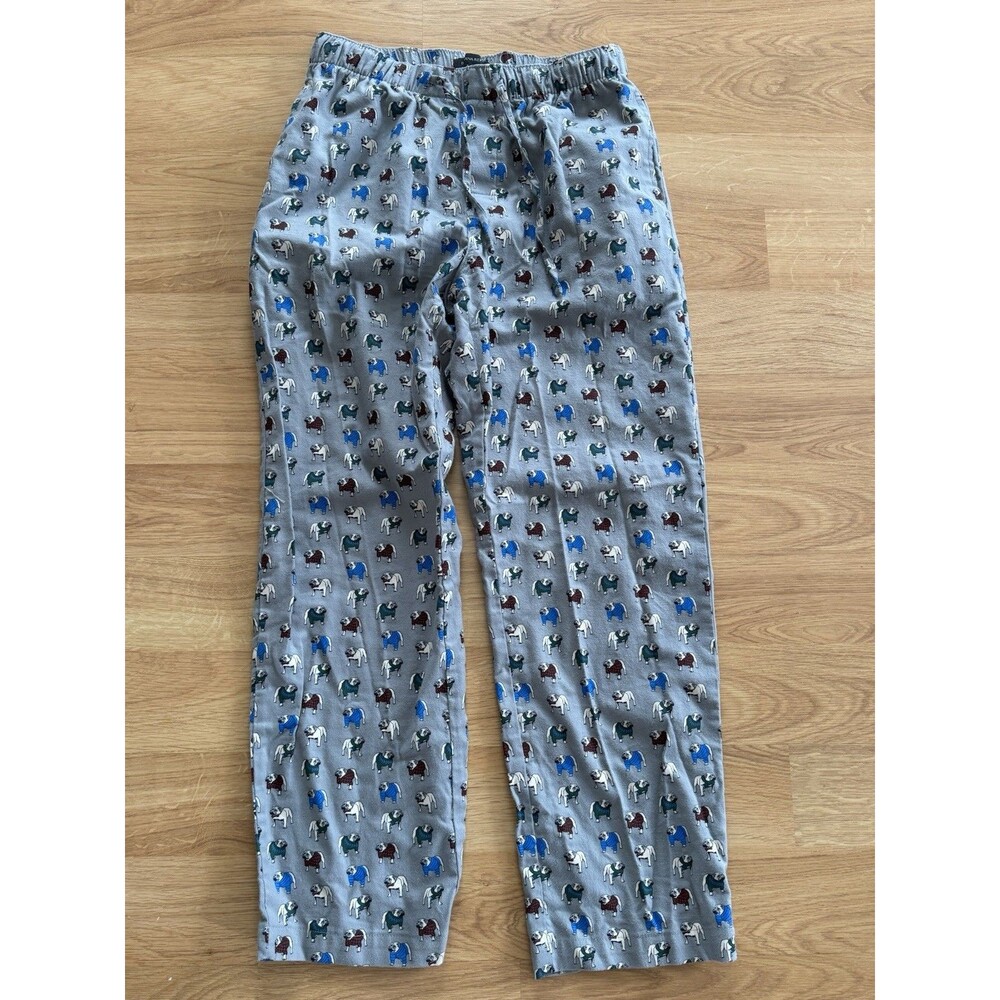 Banana Republic Men's Cotton Flannel Pajama Pant Bulldog Print Size‎ M